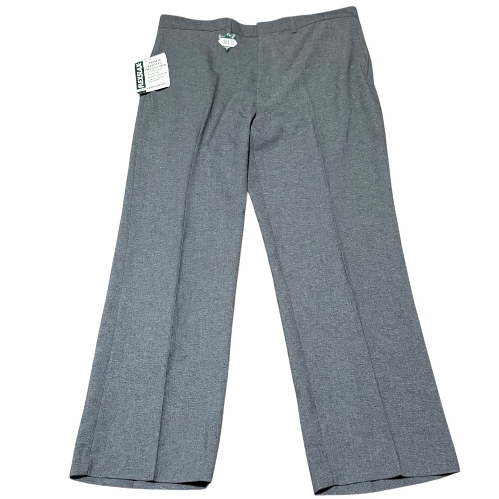 Flexslax Men’s 38x30 Gray Wool Blend Dress Pants Trousers Slacks